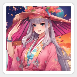 Anime Girl Squad kawaii cute  beautiful hat Magnet